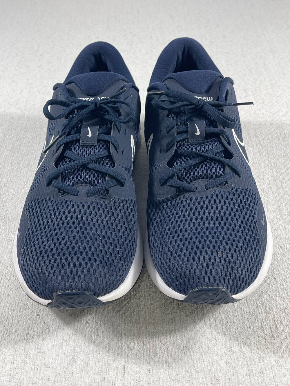 Nike Renew Run Men’s Lace-Up Low Top Mesh Sneakers Navy Blue/White Sz14. SKU#679